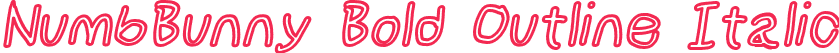 NumbBunny Bold Outline Italic